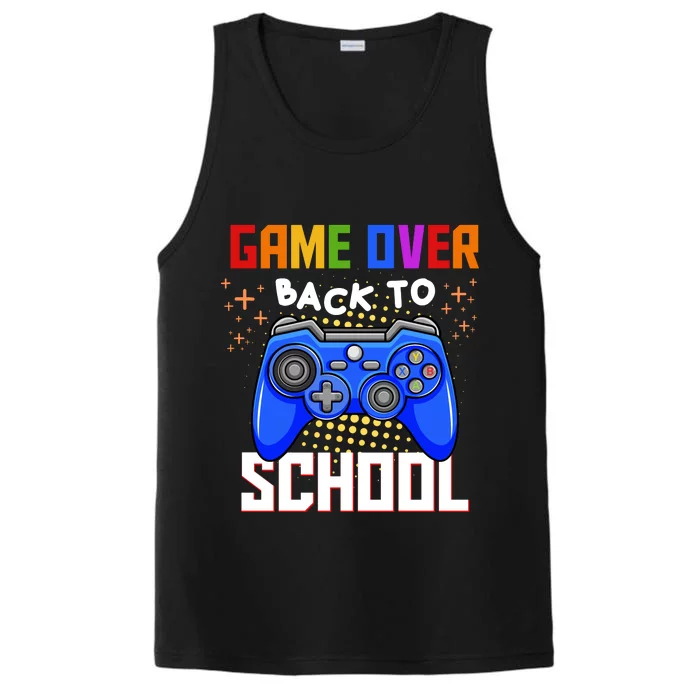 Game Over Back To School Funny Performance Tank