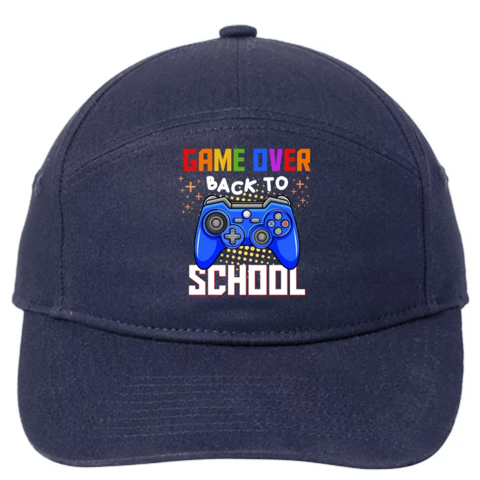 Game Over Back To School Funny 7-Panel Snapback Hat