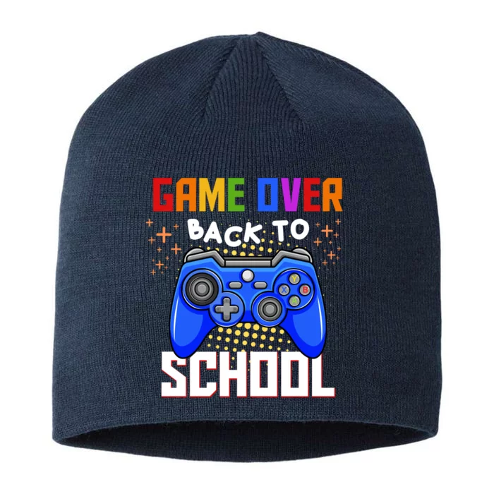 Game Over Back To School Funny 8 1/2in Sustainable Knit Beanie