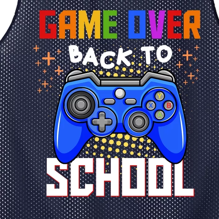 Game Over Back To School Funny Mesh Reversible Basketball Jersey Tank