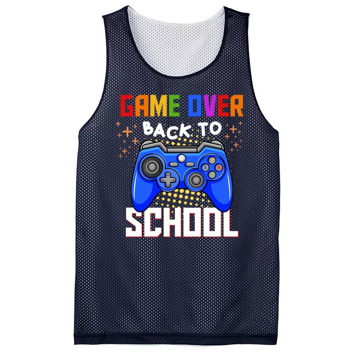 Game Over Back To School Funny Mesh Reversible Basketball Jersey Tank