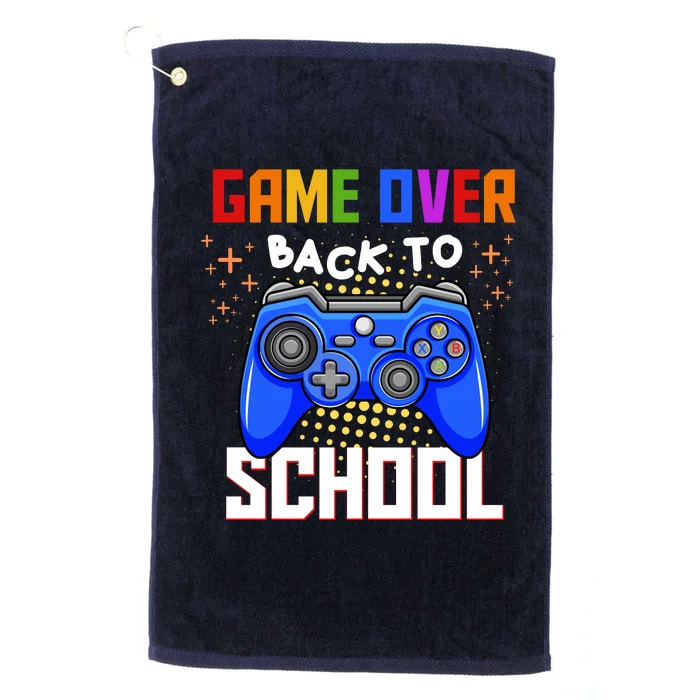 Game Over Back To School Funny Platinum Collection Golf Towel