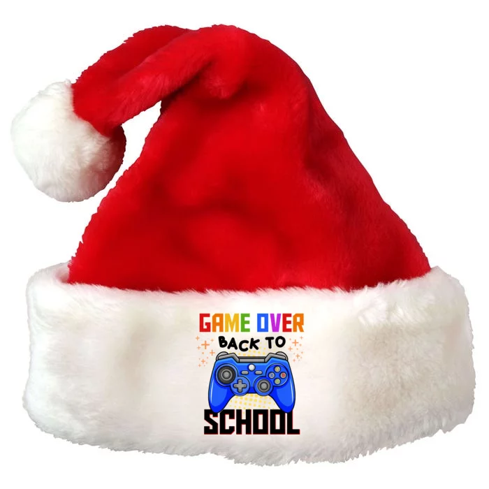 Game Over Back To School Funny Premium Christmas Santa Hat