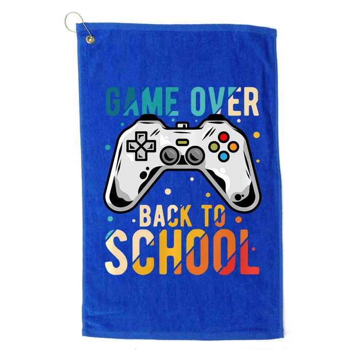 Game Over Back To School Gaming Gamer Student School Platinum Collection Golf Towel