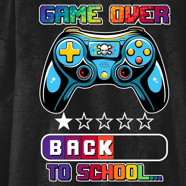 Game Over Back To School Gamer Hooded Wearable Blanket