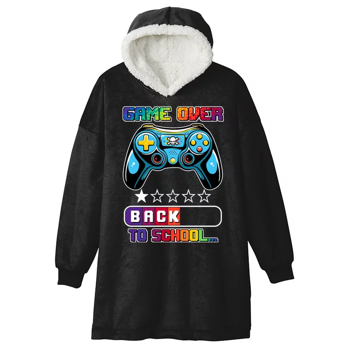 Game Over Back To School Gamer Hooded Wearable Blanket