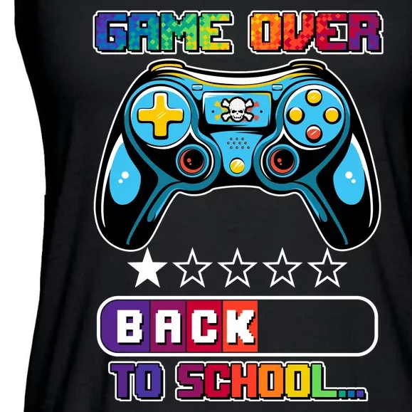 Game Over Back To School Gamer Ladies Essential Flowy Tank