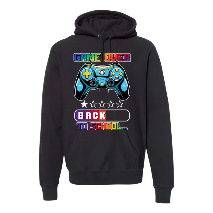 Game Over Back To School Gamer Premium Hoodie