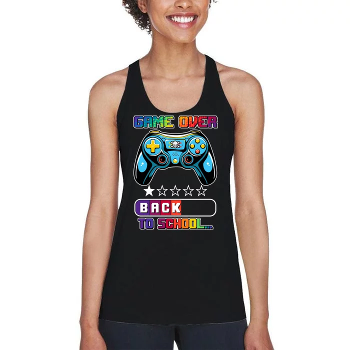 Game Over Back To School Gamer Women's Racerback Tank