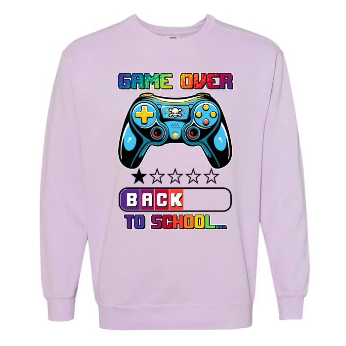 Game Over Back To School Gamer Garment-Dyed Sweatshirt