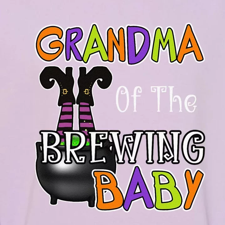 Grandma Of Brewing Baby Halloween Theme Baby Shower Spooky Funny Garment-Dyed Sweatshirt