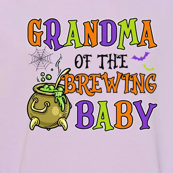 Grandma Of Brewing Baby Halloween Theme Baby Shower Spooky Love Garment-Dyed Sweatshirt