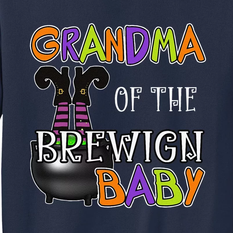 Grandma Of Brewing Baby Halloween Theme Baby Shower Spooky Sweatshirt