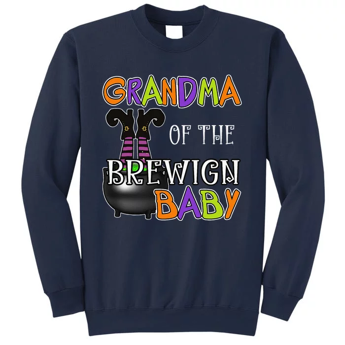 Grandma Of Brewing Baby Halloween Theme Baby Shower Spooky Sweatshirt