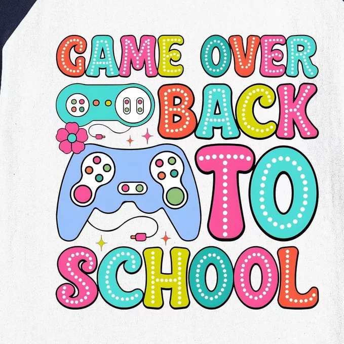 Game Over Back To School Baseball Sleeve Shirt