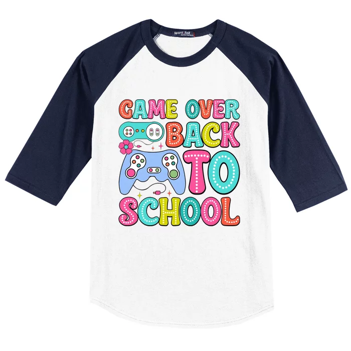 Game Over Back To School Baseball Sleeve Shirt