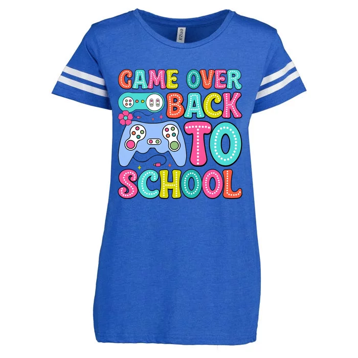 Game Over Back To School Enza Ladies Jersey Football T-Shirt