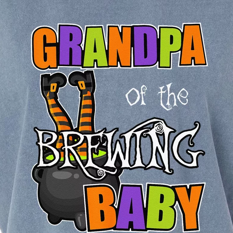 Grandpa Of Brewing Baby Halloween Theme Baby Shower Spooky Garment-Dyed Women's Muscle Tee