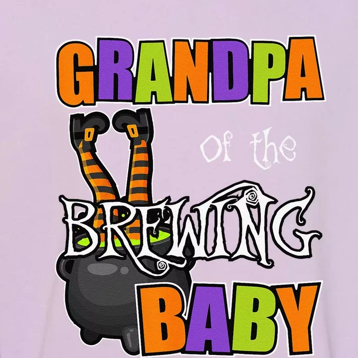 Grandpa Of Brewing Baby Halloween Theme Baby Shower Spooky Garment-Dyed Sweatshirt