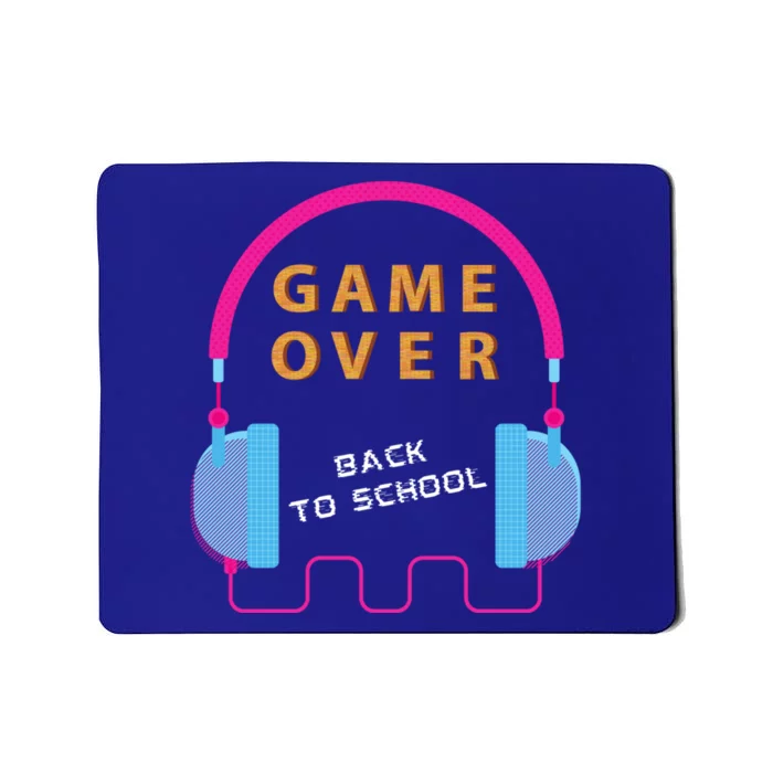 Game Over Back To School Funny Graphic Tee Gamer Teens Great Gift Mousepad