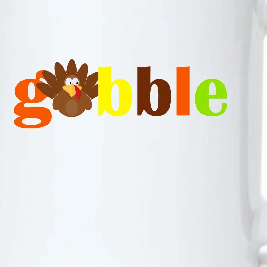 Gobble Cute Turkey Thanksgiving Black Color Changing Mug