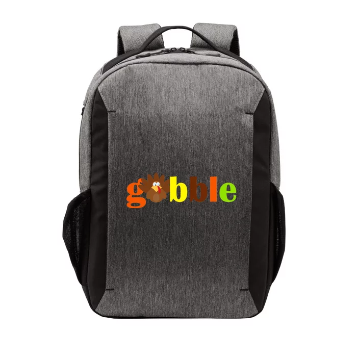 Gobble Cute Turkey Thanksgiving Vector Backpack