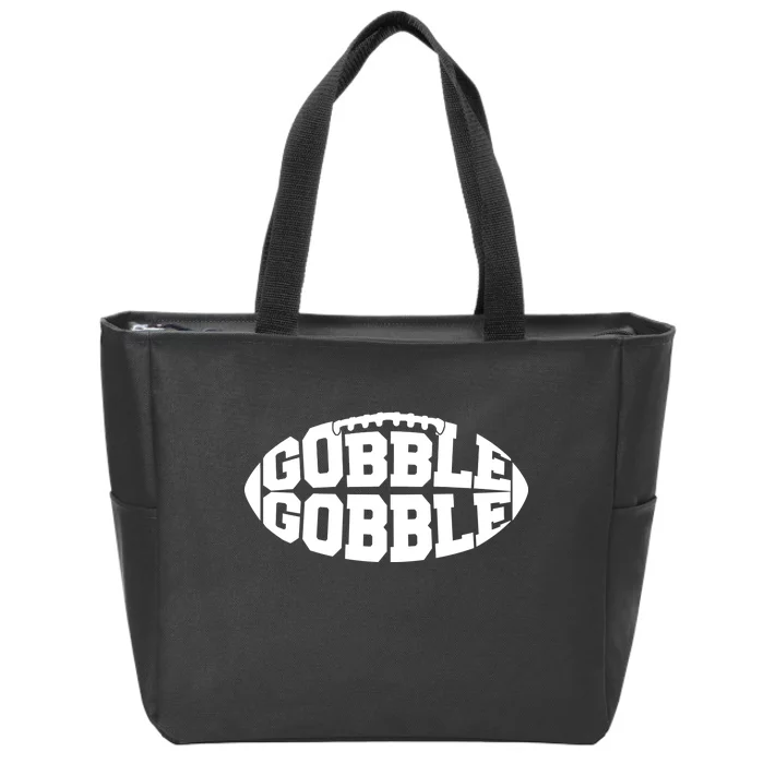 Gobble Gobble Football Zip Tote Bag