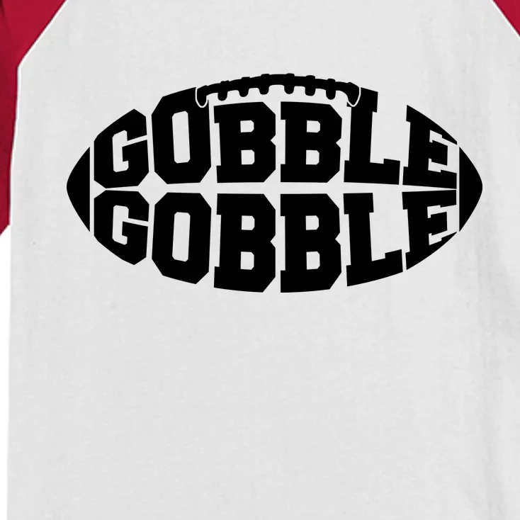 Gobble Gobble Football Kids Colorblock Raglan Jersey