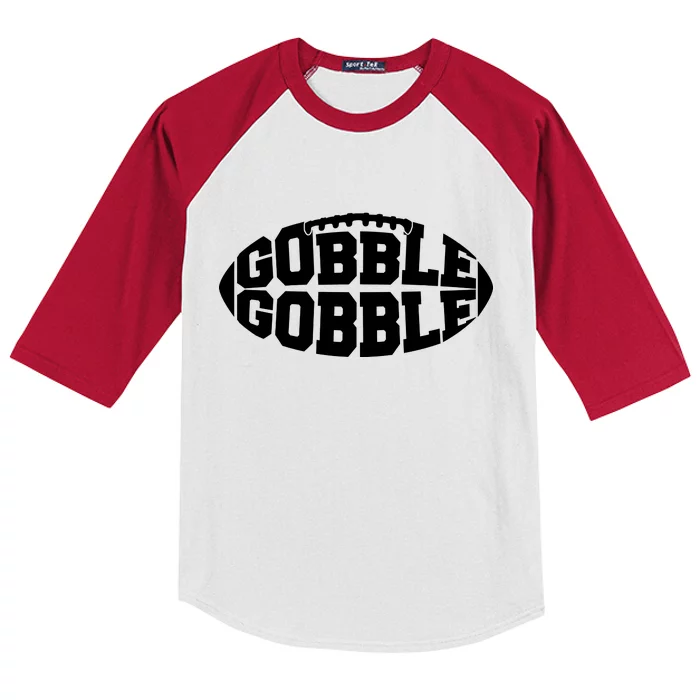 Gobble Gobble Football Kids Colorblock Raglan Jersey