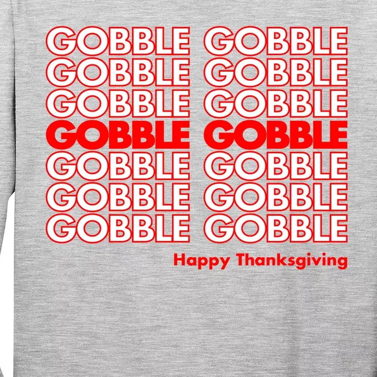 Gobble Gobble Retro Happy Thanksgiving Long Sleeve Shirt