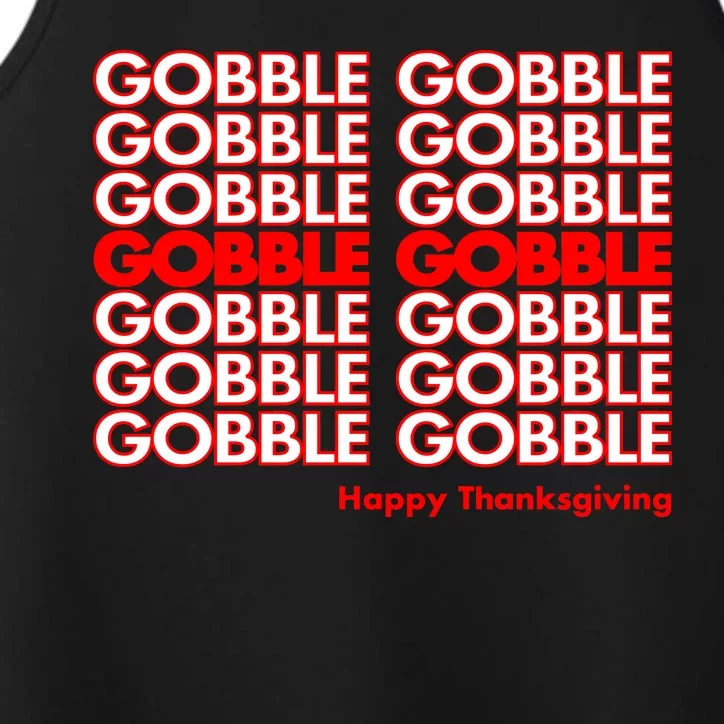 Gobble Gobble Retro Happy Thanksgiving Performance Tank