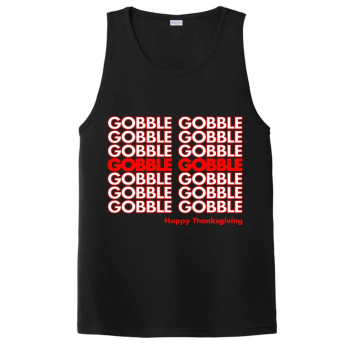 Gobble Gobble Retro Happy Thanksgiving Performance Tank