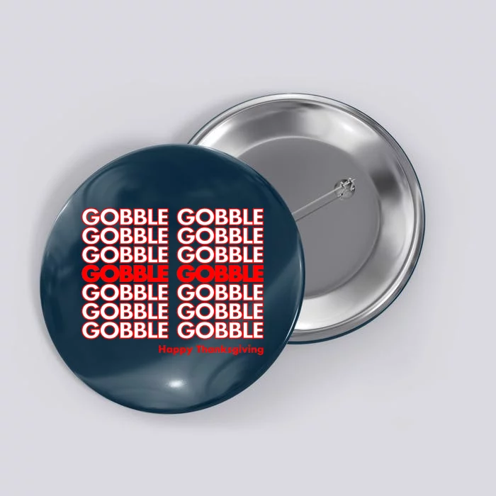 Gobble Gobble Retro Happy Thanksgiving Button