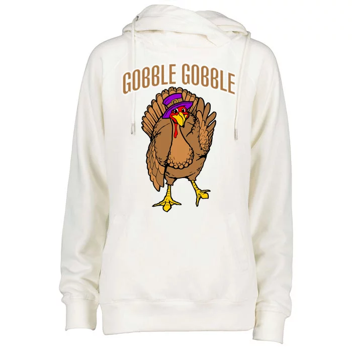 Gobble Gobble Turkey Womens Funnel Neck Pullover Hood