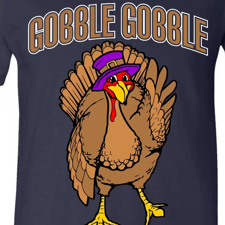 Gobble Gobble Turkey V-Neck T-Shirt