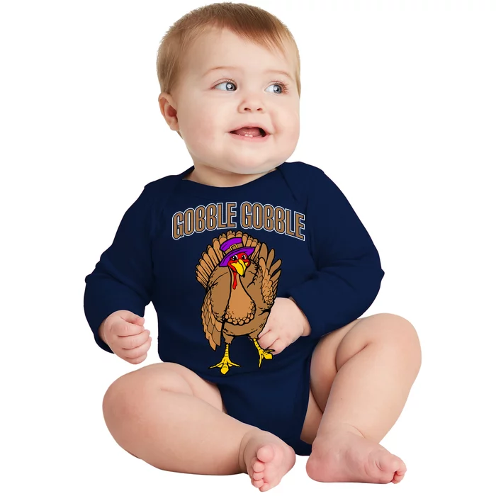 Gobble Gobble Turkey Baby Long Sleeve Bodysuit