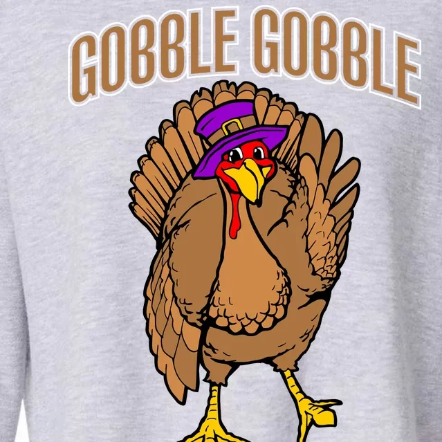 Gobble Gobble Turkey Cropped Pullover Crew