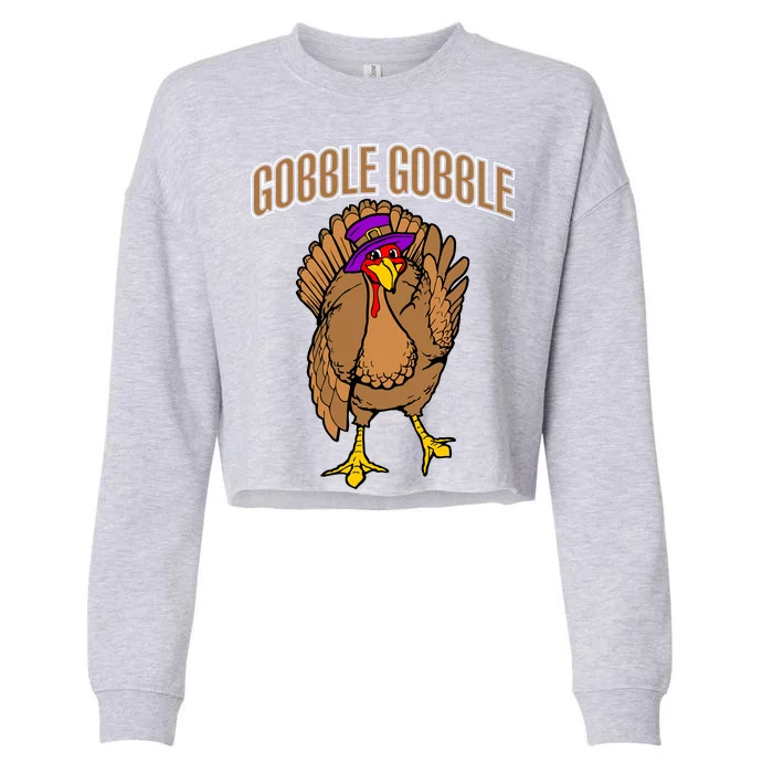 Gobble Gobble Turkey Cropped Pullover Crew