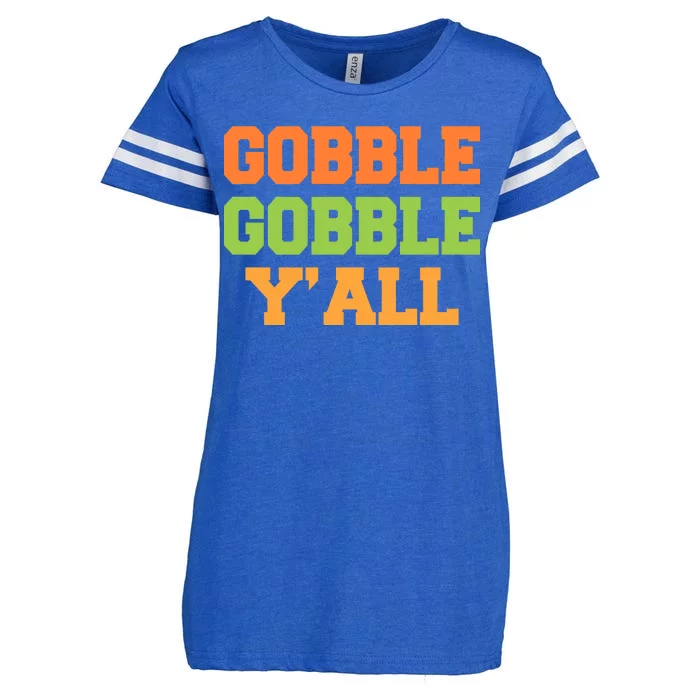 Gobble Gobble Y'All Thanksgiving Enza Ladies Jersey Football T-Shirt