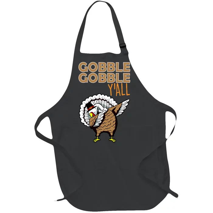 Gobble Gobble Y'all Turkey Full-Length Apron With Pocket