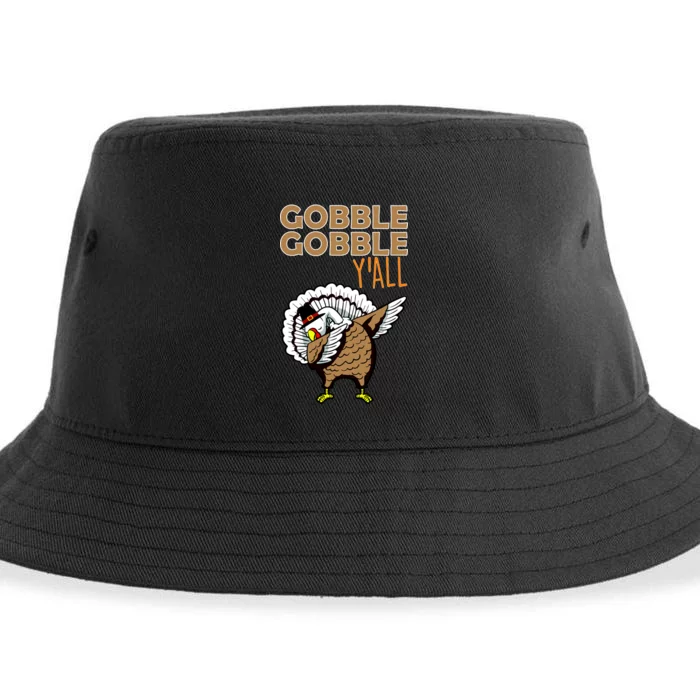 Gobble Gobble Y'all Turkey Sustainable Bucket Hat