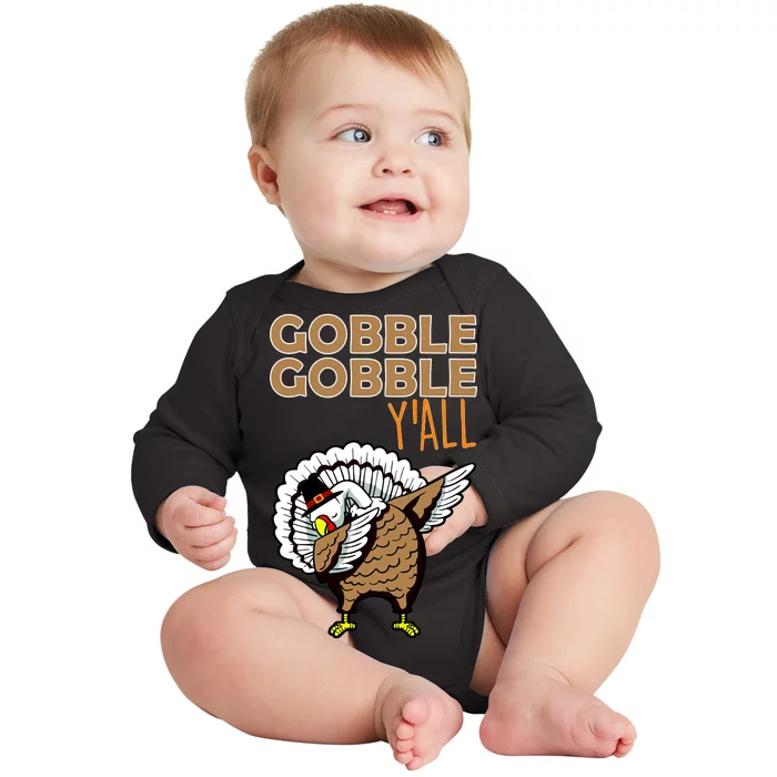 Gobble Gobble Y'all Turkey Baby Long Sleeve Bodysuit