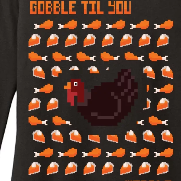 Gobble Til You Wobble Womens CVC Long Sleeve Shirt