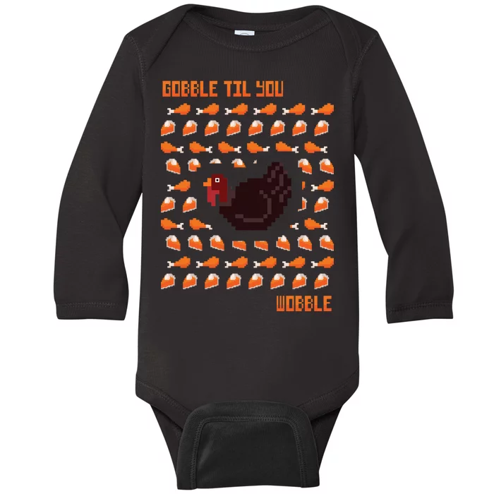 Gobble Til You Wobble Baby Long Sleeve Bodysuit