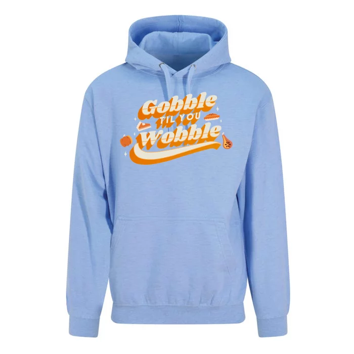 Gobble Til You Wobble Funny Thanksgiving Unisex Surf Hoodie