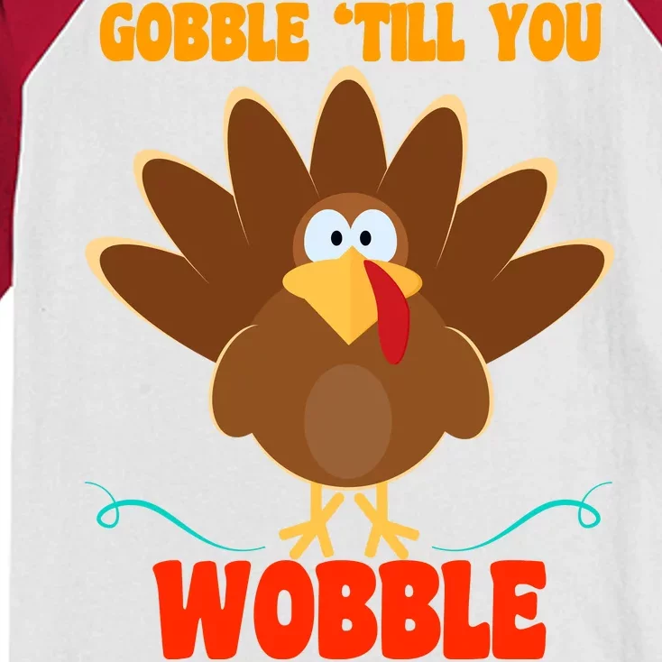 Gobble Till You Wobble Kids Colorblock Raglan Jersey