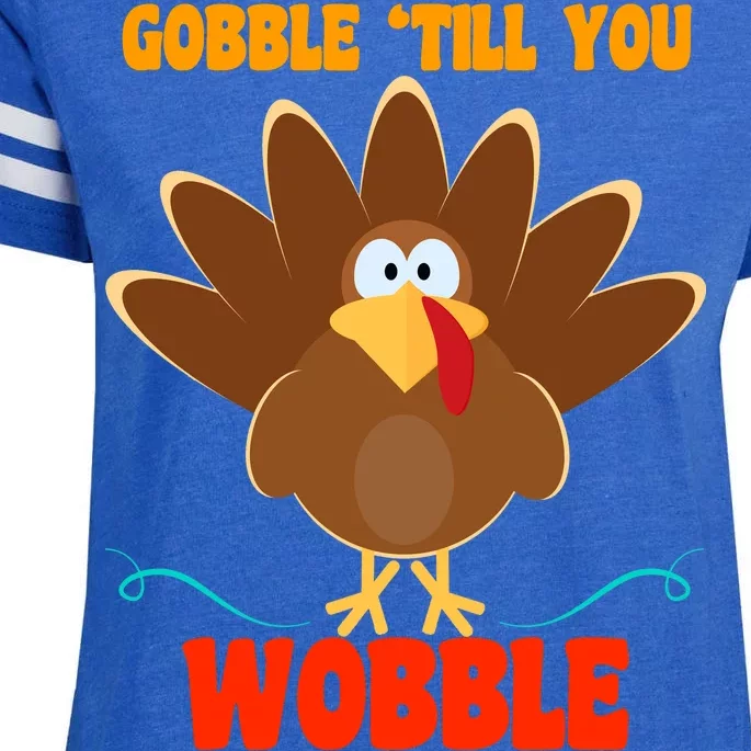 Gobble Till You Wobble Enza Ladies Jersey Football T-Shirt