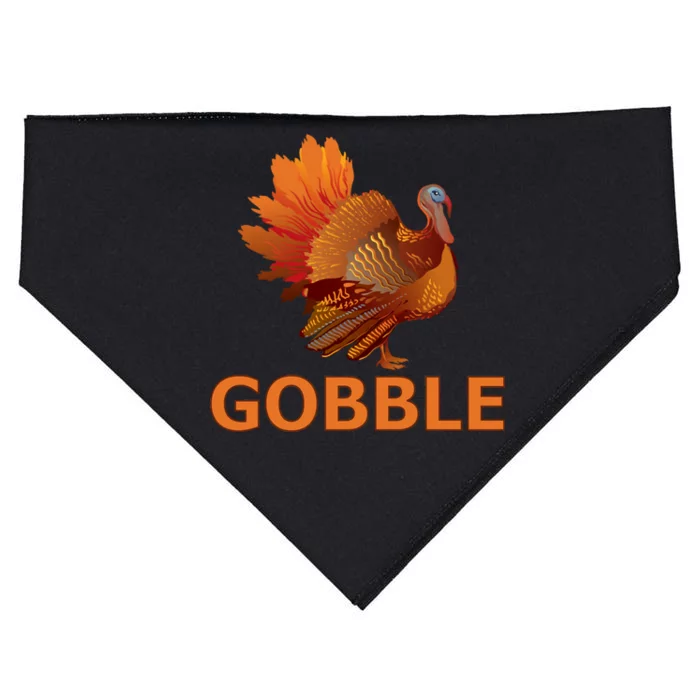 Gobble Turkey Thanksgiving USA-Made Doggie Bandana