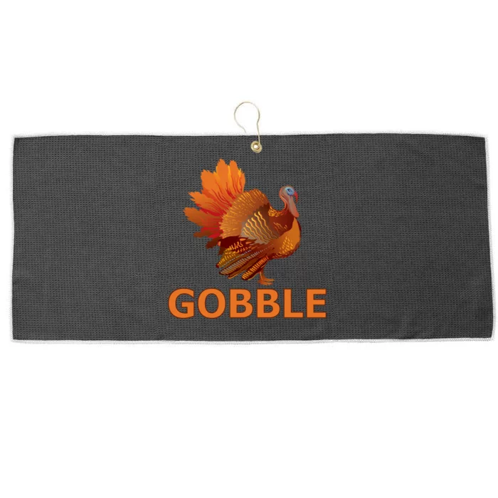 Gobble Turkey Thanksgiving Large Microfiber Waffle Golf Towel