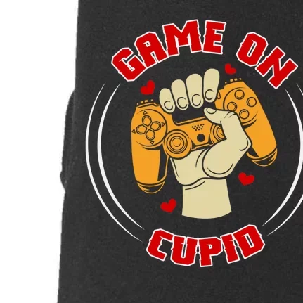 Game On Cupid Video Gaming Valentine Doggie 3-End Fleece Hoodie